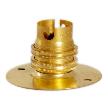 BATTEN HOLDER 63MM BRASS UNITED ELEK