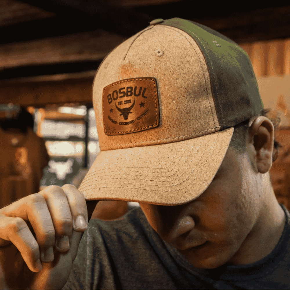 BOSBUL CORK CAP OLIVE WITH LEATHER PATCH – Hinterland