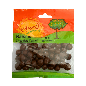 EDEN CHOCOLATE COATED RAISINS 250G