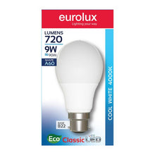 EUROLUX LAMP LED A60 C B22 9W 720L CW