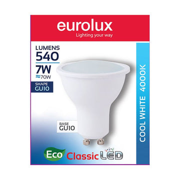 EUROLUX LAMP LED GU10 C 7W 540L CW