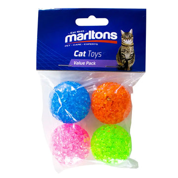GLITTER BALL 4 PACK 4CM