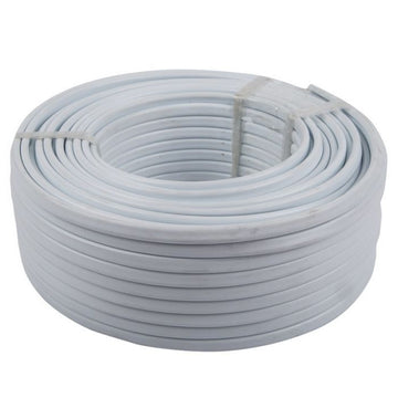 CABLE FLAT 2.5MM 2C+E WHITE 50M