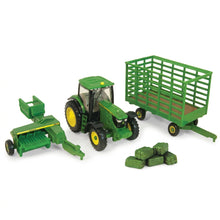 TOY TRACTOR 6210 WAGON AND BALER 1:64 JOHN DEERE