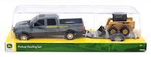 TOY PICKUP HAULING SET 8 IN JOHN DEERE