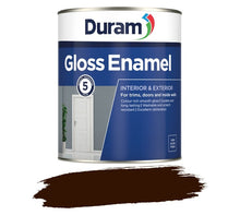 DURAM ENAMEL GLOSS 1L DARK BROWN