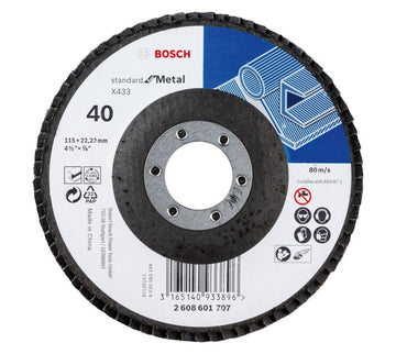 FLAP DISC METAL 115MM 40 STRAIGHT BOSCH