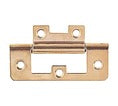 HINGE FLUSH BRASS PLATED 100MM MACKIE