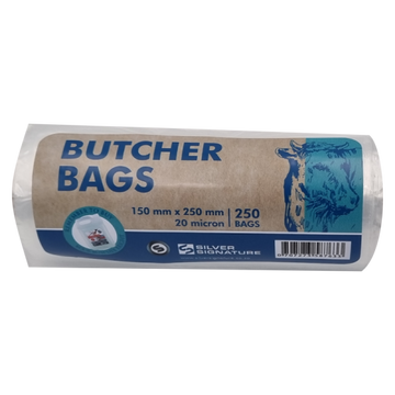 SILVER SIGNATURE BUTCHER BAGS