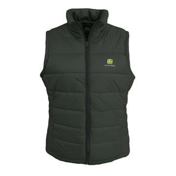 LADIES BODY WARMER DARK OLIVE JOHN DEERE