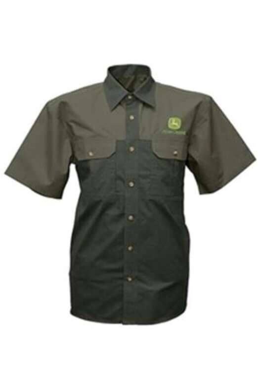 TWO TONE SAGE AND OLIVE SHIRT JOHN DEERE – Hinterland