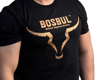 T-SHIRT BLACK WITH BRONZE BULL BOSBUL