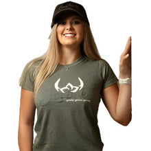 LADIES T-SHIRT OLIVE WITH THORNS BOSBOK